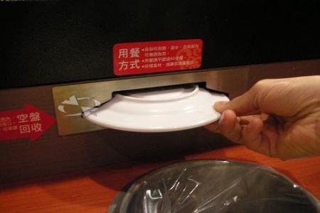 Projeto de solução de sistema de slot de placa de sushi - O Sistema recolhe os pratos depois de comer
